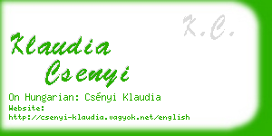klaudia csenyi business card